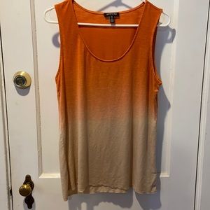 Orange ombré to light tan tank top